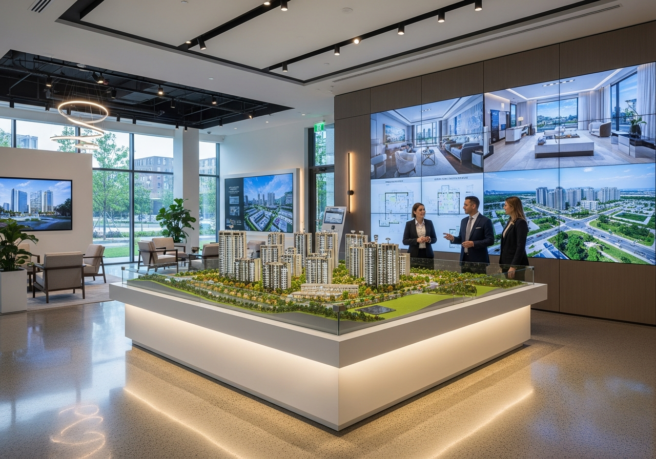 Real estate sales center